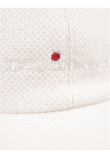 White Cashmere Baseball Hat With Logo KITON | UCAPP65K0246F04/002