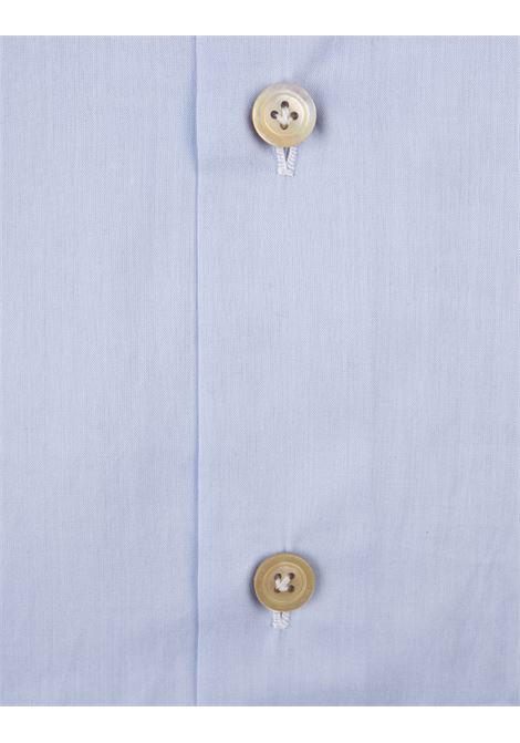 Camicia Classica In Popeline Azzurro KITON | UCCH0660002/01T