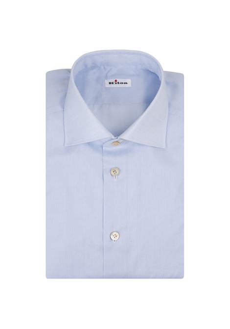 Sky Blue Poplin Classic Shirt KITON | UCCH0660002/01U