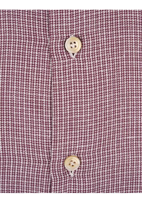 Camicia Con Motivo Pied-De-Poule Rosso KITON | UCCH0905211/001