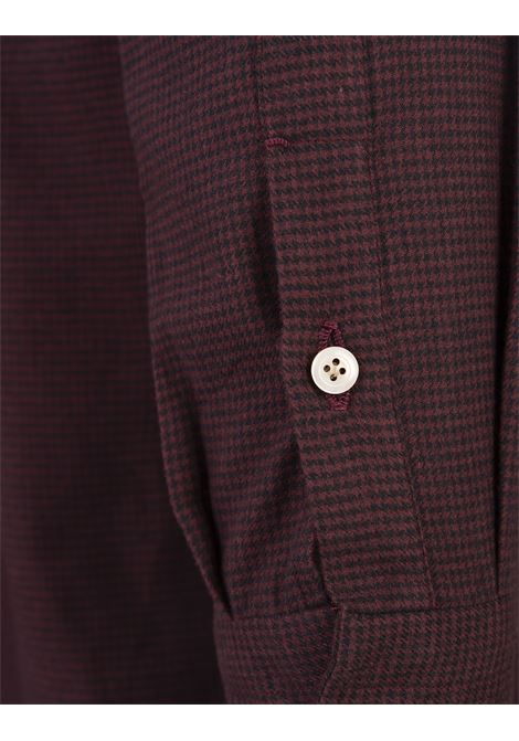 Camicia In Flanella Pied De Poule Rossa KITON | UCRRLH0906308/000