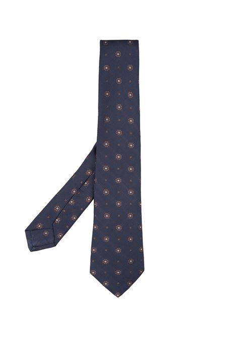 Blue Tie With Micro Pattern KITON | UCRVKRC01L3003/000