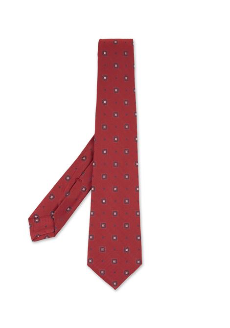 Cravatta Rossa Con Micro Pattern KITON | UCRVKRC01L3006/000