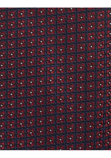 Cravatta Rosso Scuro Con Micro Pattern Geometrico KITON | UCRVKRC01L5705/000