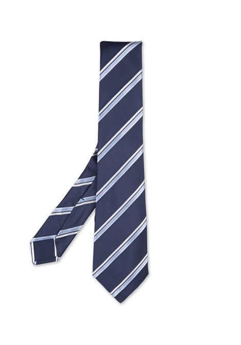 Blue Tie With Striped Pattern KITON | UCRVKRC01L6303/000