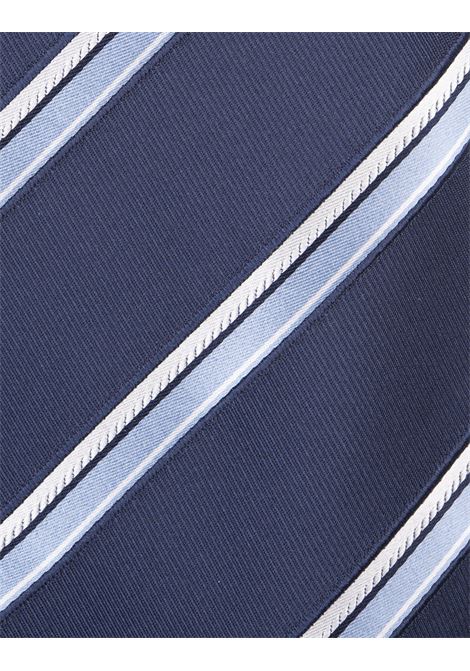 Blue Tie With Striped Pattern KITON | UCRVKRC01L6303/000