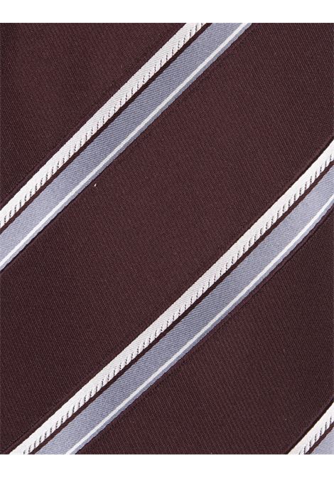 Burgundy Tie With Striped Pattern KITON | UCRVKRC01L6307/000