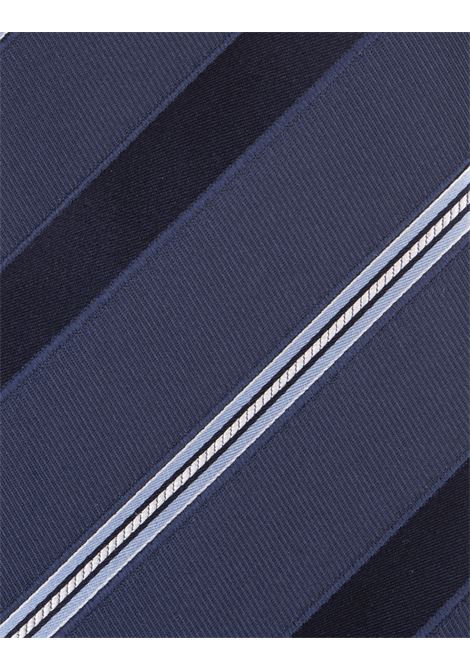 Night Blue Tie With Striped Pattern KITON | UCRVKRC01L6404/000