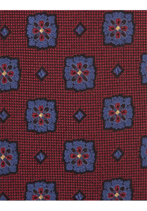 Cravatta Bordeaux Con Pattern Geometrico-Floreale KITON | UCRVKRC01L9102/000