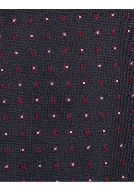 Cravatta Blu Scuro Con Micro Pattern Di Quadratini KITON | UCRVKRC02L0802/000