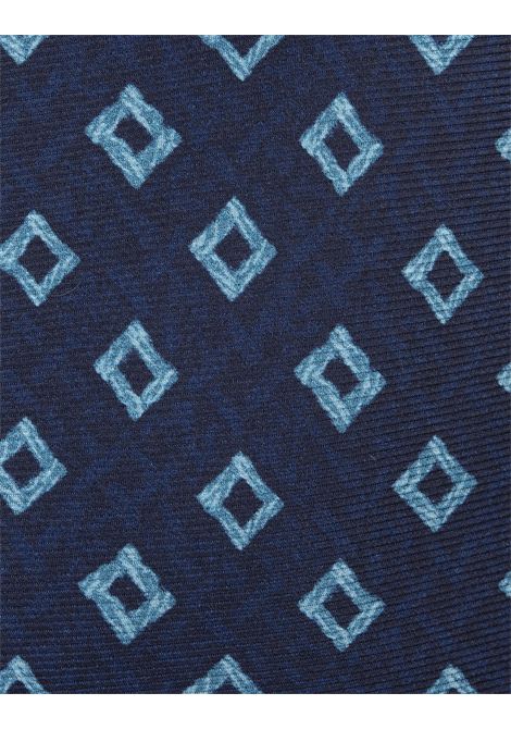 Cravatta Blu Scuro Con Pattern Rombi KITON | UCRVKRC02L2502/000