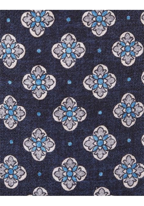 Blue Silk Tie With Multicolour Pattern KITON | UCRVKRC02L4902/000