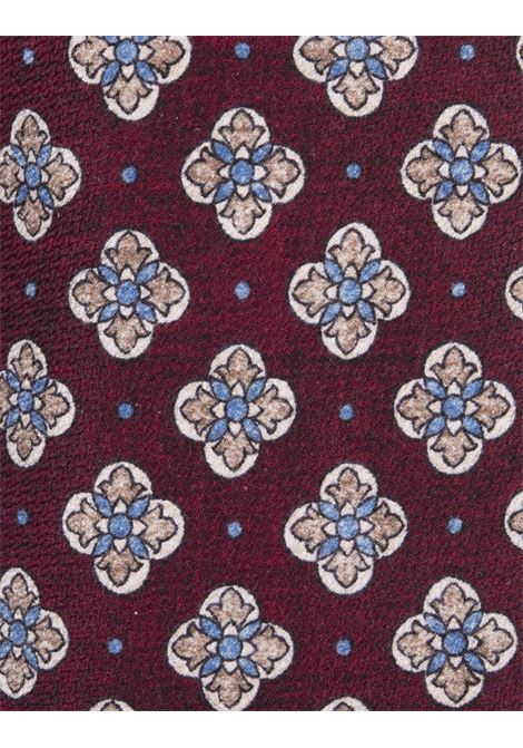 Cravatta In Seta Bordeaux Con Pattern Multicolor KITON | UCRVKRC02L4906/000