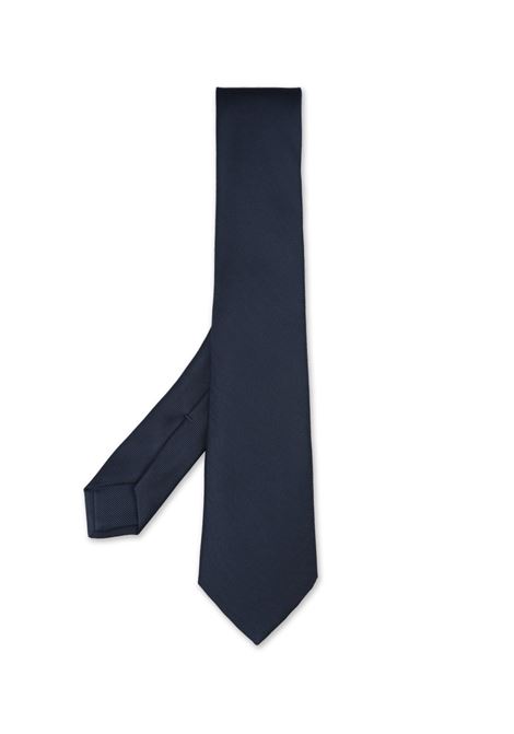 Navy Blue Silk Tie KITON | UCRVKRC03A1401/02H