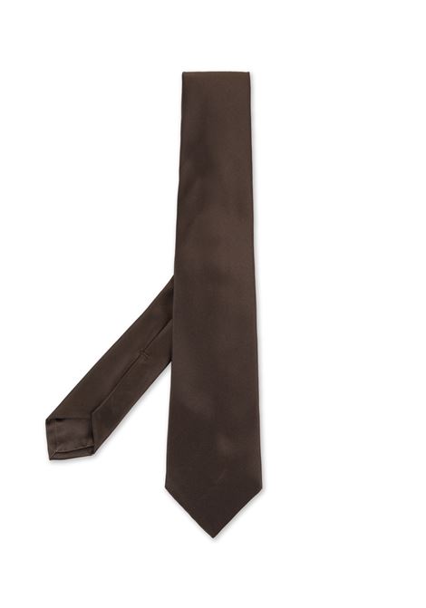 Brown Silk Tie KITON | UCRVKRC0720112/009