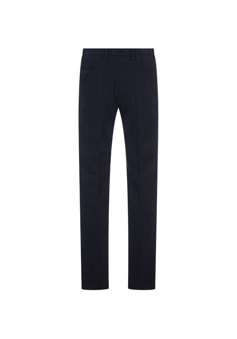 Straight-Leg Trousers In Dark Blue Cotton and Cashmere KITON | UFPP79K0102F09/000