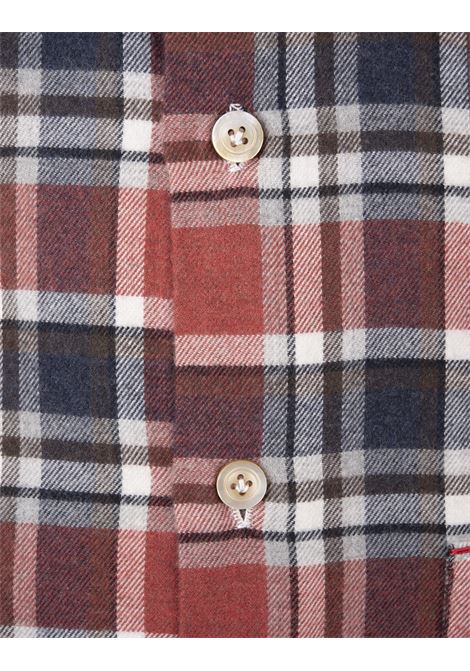 Red Check Flannel Shirt KITON | UMCNERH0907104/000