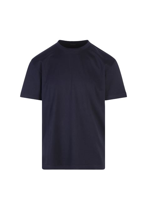 T-Shirt Classica Blu Scuro Con Logo Dietro KITON | UMK041103/003