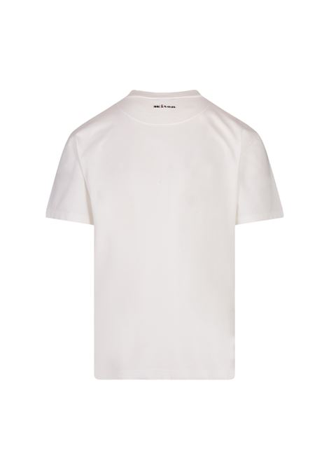 T-Shirt Classica Bianca Con Logo Dietro KITON | UMK041107/001