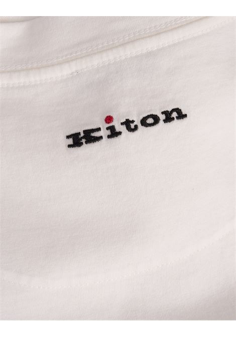 T-Shirt Classica Bianca Con Logo Dietro KITON | UMK041107/001