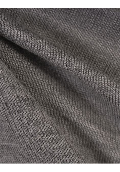 Grey Silk and Cashmere Mock-Neck Pullover KITON | UMKXX03990/000