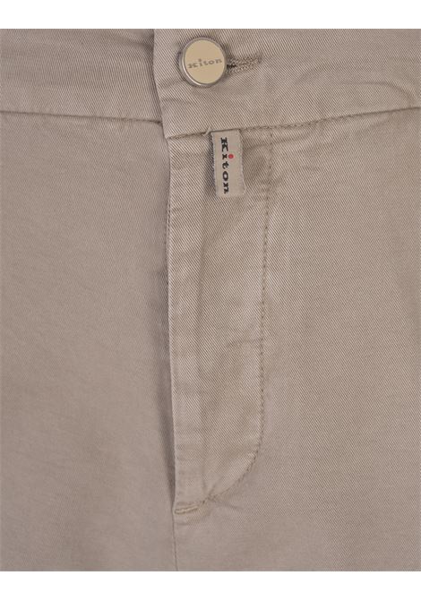 Taupe Trousers With Elasticised Waistband KITON | UPLACK0108F05/001