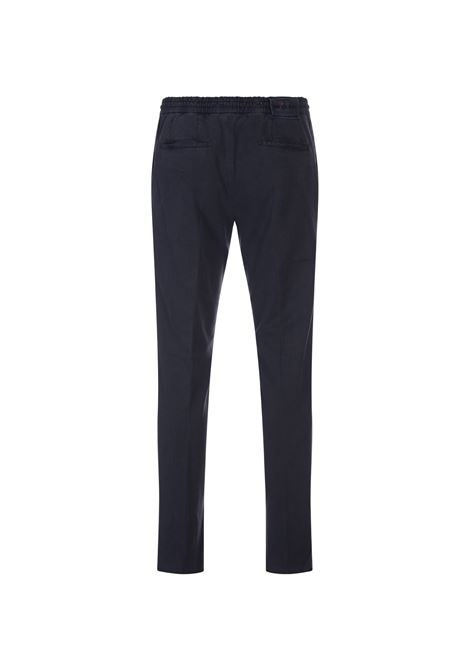 Dark Blue Trousers With Elasticised Waistband KITON | UPLACK0108F09/000