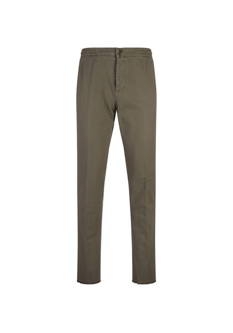 Khaki Trousers With Elasticised Waistband KITON | UPLACK0108F13/000