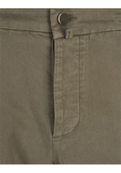 Khaki Trousers With Elasticised Waistband KITON | UPLACK0108F13/000