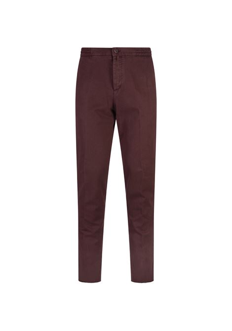 KITON Pantaloni Con VIta Elasticizzata Bordeaux - KITON