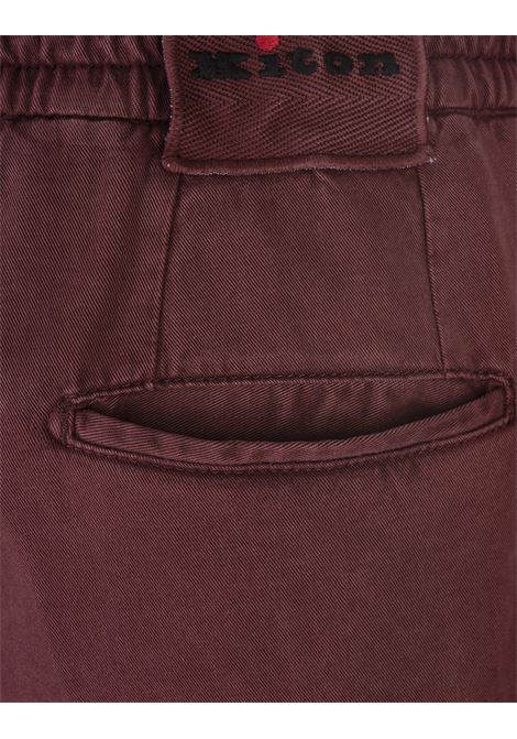 Burgundy Trousers With Elasticised Waistband KITON | UPLACK0108F16/000