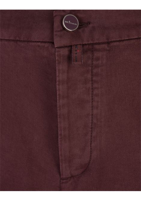 Burgundy Trousers With Elasticised Waistband KITON | UPLACK0108F16/000