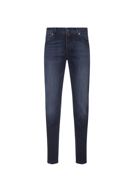 KITON Jeans Slim Fit In Denim Blu Scuro - KITON