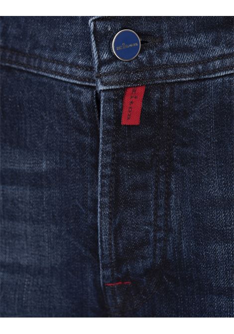 Jeans Slim Fit In Denim Blu Scuro KITON | UPNJSMK0116F03/000