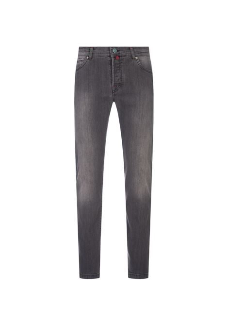 KITON Jeans Slim Fit In Denim Stretch Grigio - KITON