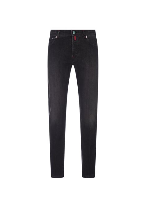 Slim Fit Jeans In Black Stretch Denim KITON | UPNJSMK0117F03/003