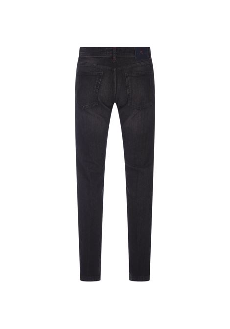 Slim Fit Jeans In Black Stretch Denim KITON | UPNJSMK0117F03/003