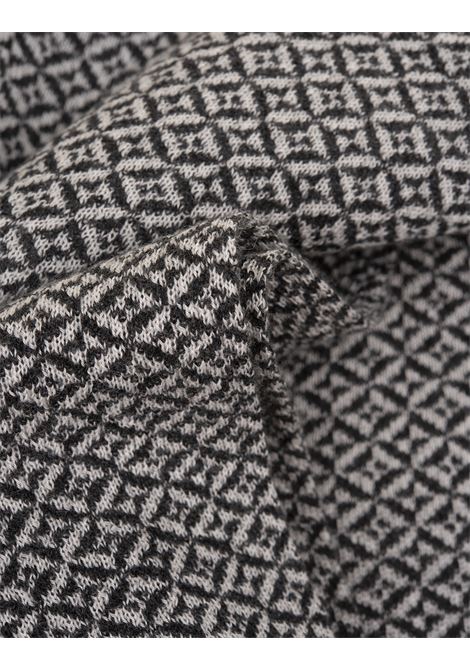 Sciarpa In Cashmere Nero Con Motivo Jacquard KITON | USCIACK0242F04/000