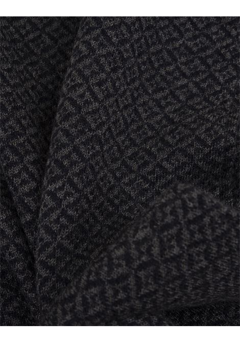 Sciarpa In Cashmere Blu Con Motivo Jacquard KITON | USCIACK0242F05/000