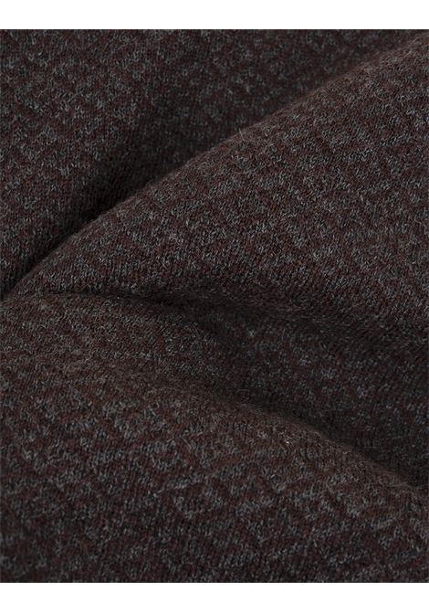 Brown Cashmere Scarf With Jacquard Pattern KITON | USCIACK0242F09/002