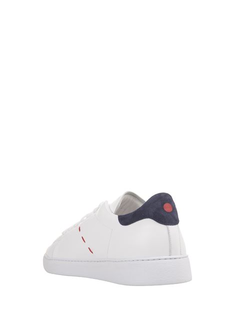 White and Blue Sneakers With Logo KITON | USSA068N0108106/001