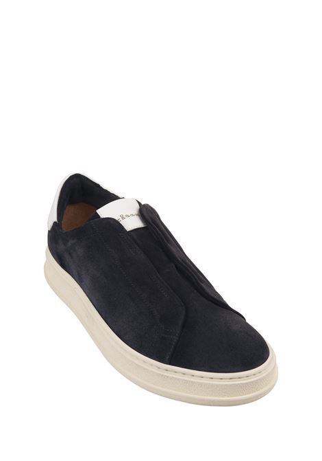 Blue Suede Slip-On Sneakers KITON | USSA203N0110501/003