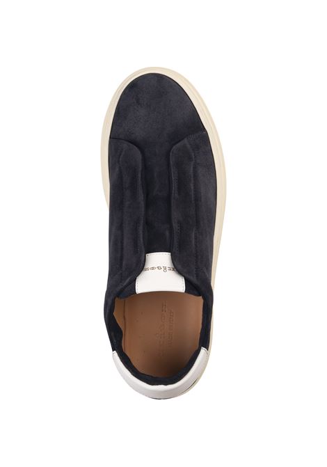 Sneakers Slip-On In Suede Blu KITON | USSA203N0110501/003