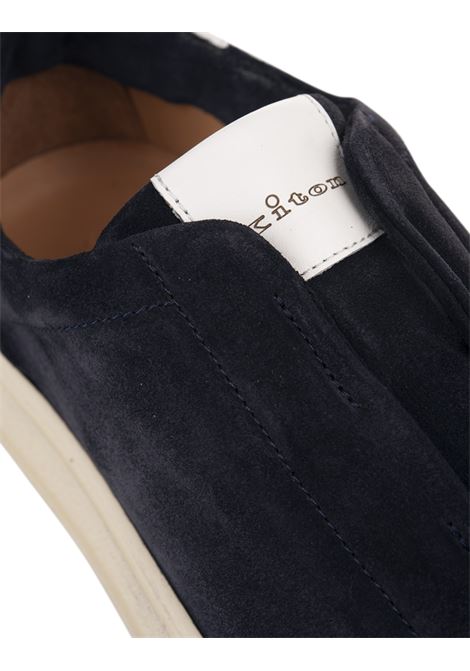 Sneakers Slip-On In Suede Blu KITON | USSA203N0110501/003