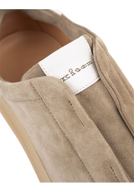 Sneakers Slip-On In Suede Beige KITON | USSA203N0110505/005