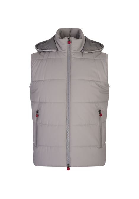 Grey Padded Gilet KITON | UW1880V0440F04/002