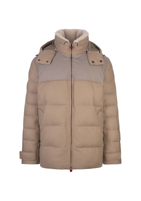 KITON Giubbotto In Cashmere Trapuntato Beige - KITON