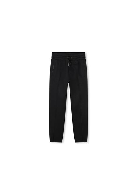 Black Joggers With Logo Patch On Back LANVIN ENFANT | N3012409B