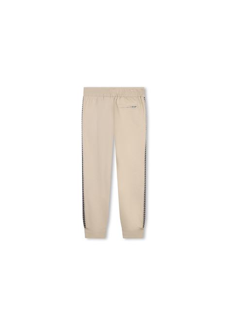 Beige Joggers With Logo and Curb Motif On Sides LANVIN ENFANT | N30125258