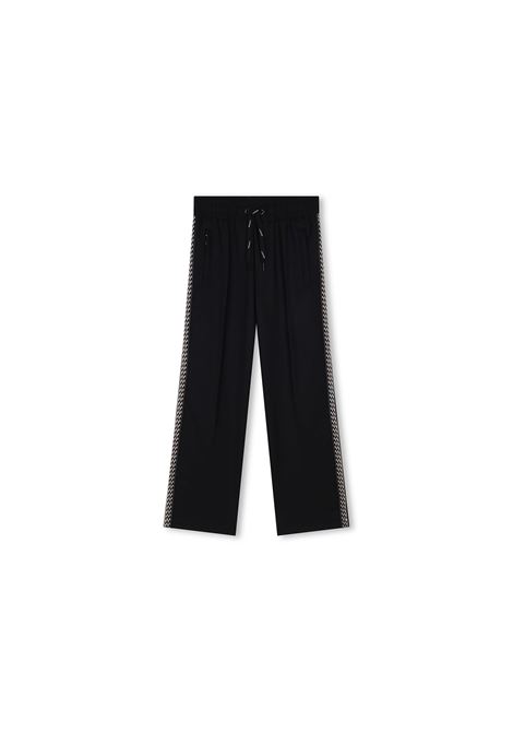 Black Joggers With Curb Motif On Sides LANVIN ENFANT | N3013109B